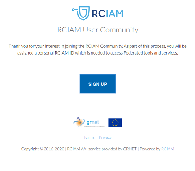 RCIAM sign up intro